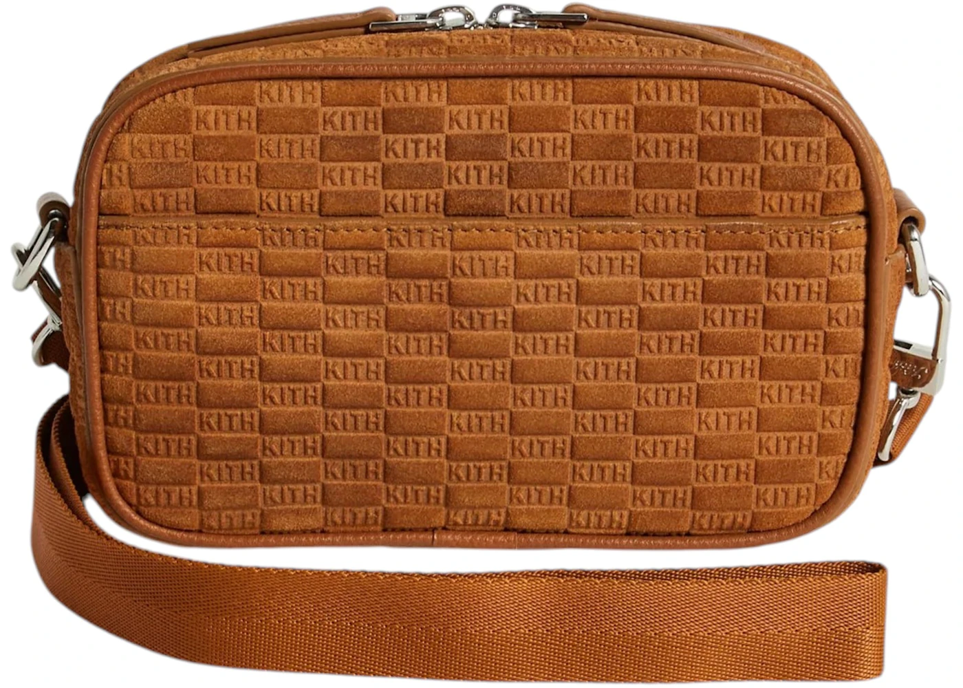 Kith Monogram Suede Crosswalk K20 Bag Argil