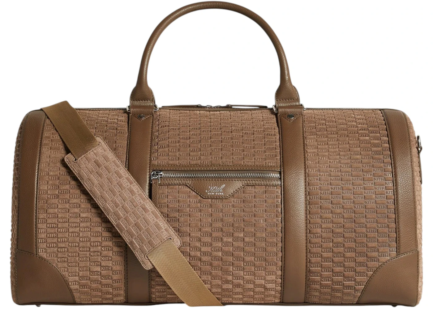 Kith Monogram Suede Traveler K55 Duffle Bag Java