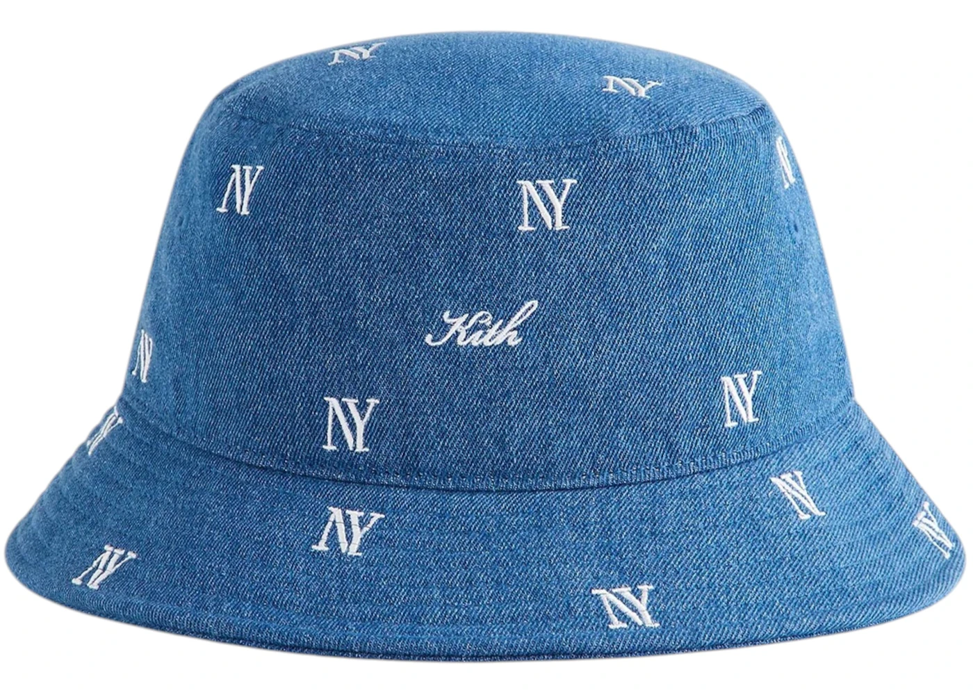 Kith NY All-Over Embroidery Dawson Bucket Hat Medium Indigo