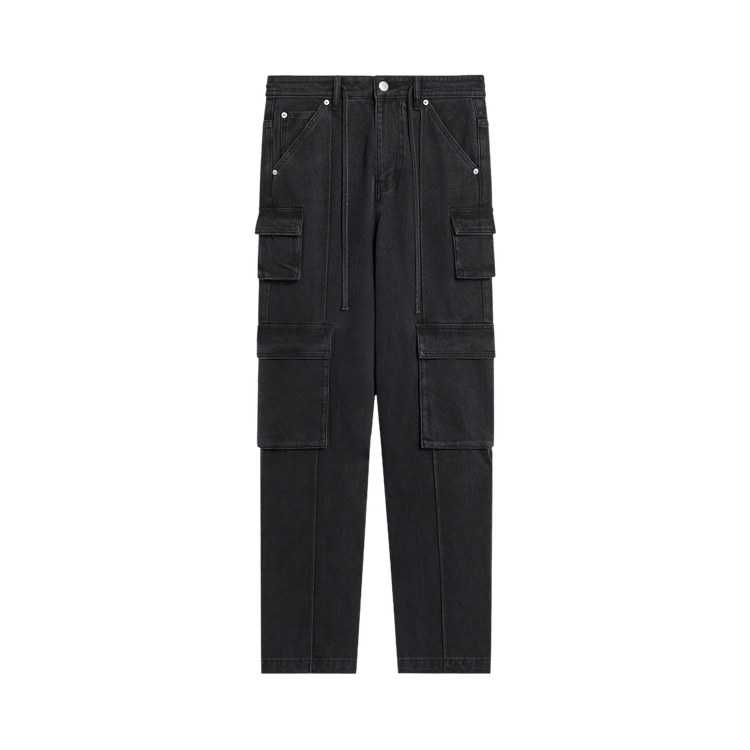 Kith Herringbone Denim Zane Cargo Pant 'Black'