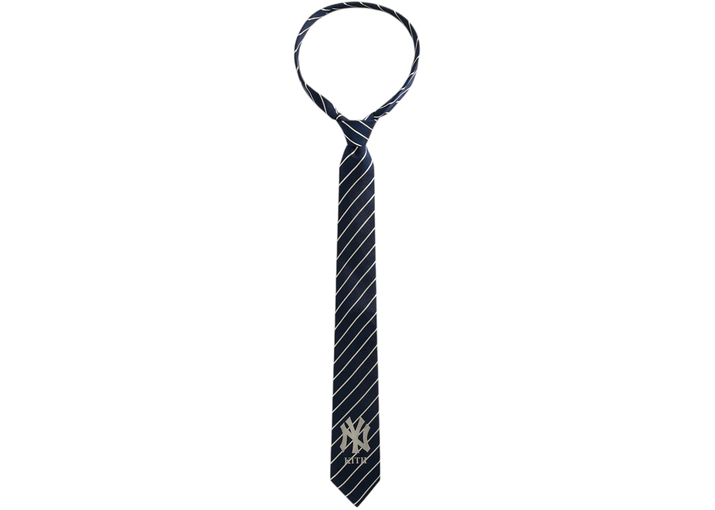 Kith x New York Yankees Silk Pinstripe Tie Nocturnal