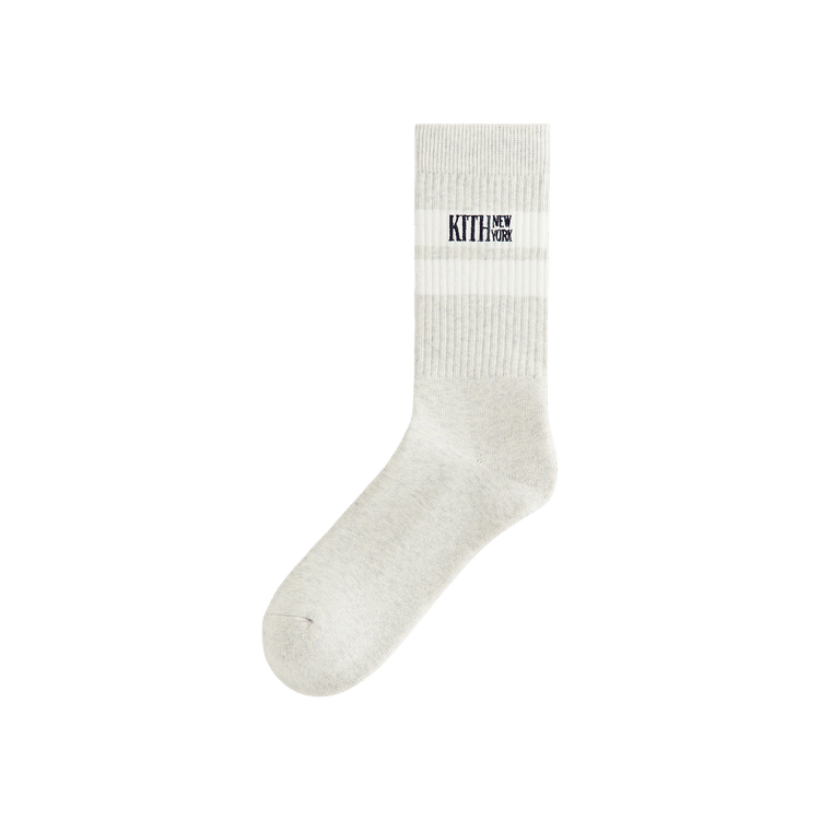 Kith Calf Stripe Socks 'Heather Grey'