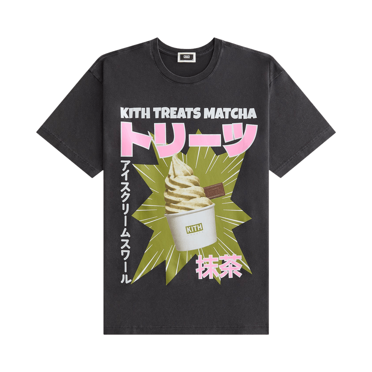 Kith Treats Matcha Swirl Vintage Tee 'Black'