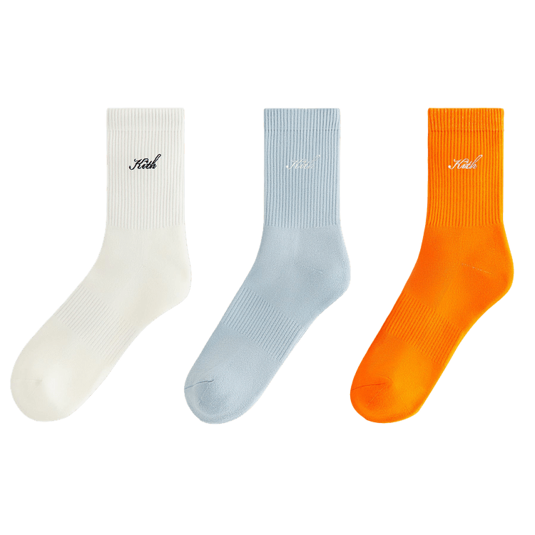 Kith Women 3-Pack Lightweight Cotton Classic Crew Sock 'Multi'