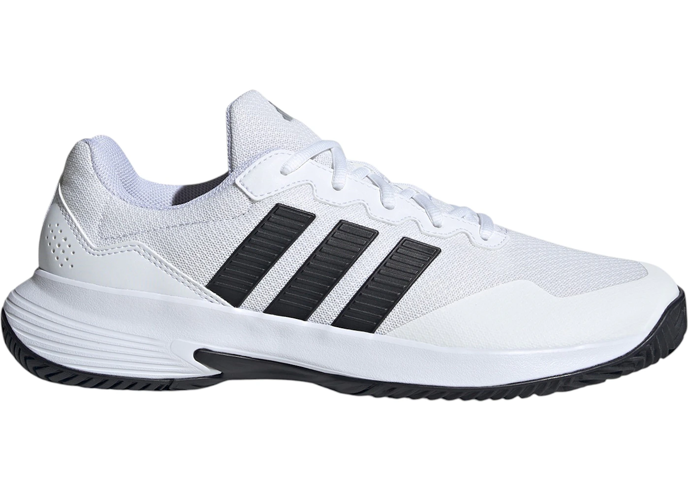 adidas Gamecourt 2 White Black Silver Metallic