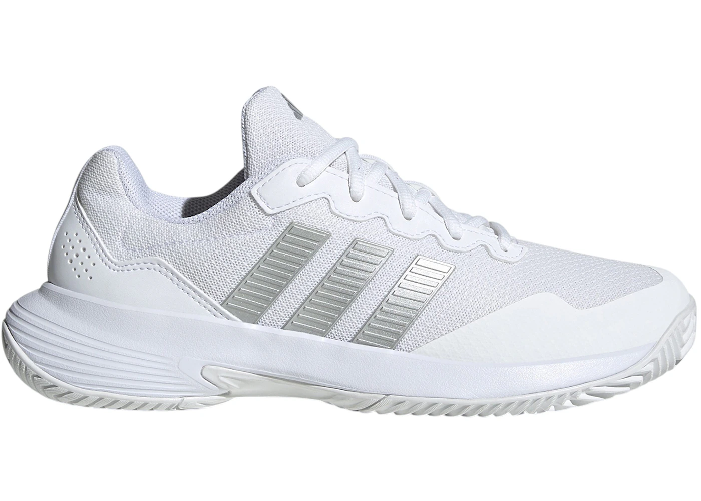 adidas Gamecourt 2 White Silver Metallic (Women's)