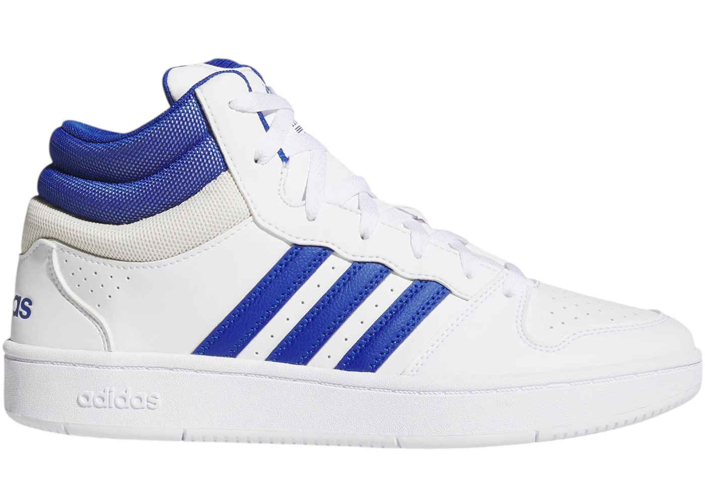 adidas Hoops Mid Classic White Royal Blue