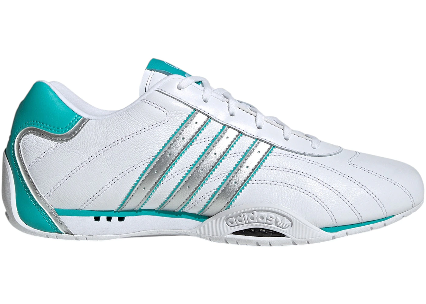 adidas Adiracer Lo Mercedes AMG Petronas F1 Team White Matte Silver Semi Mint Rush