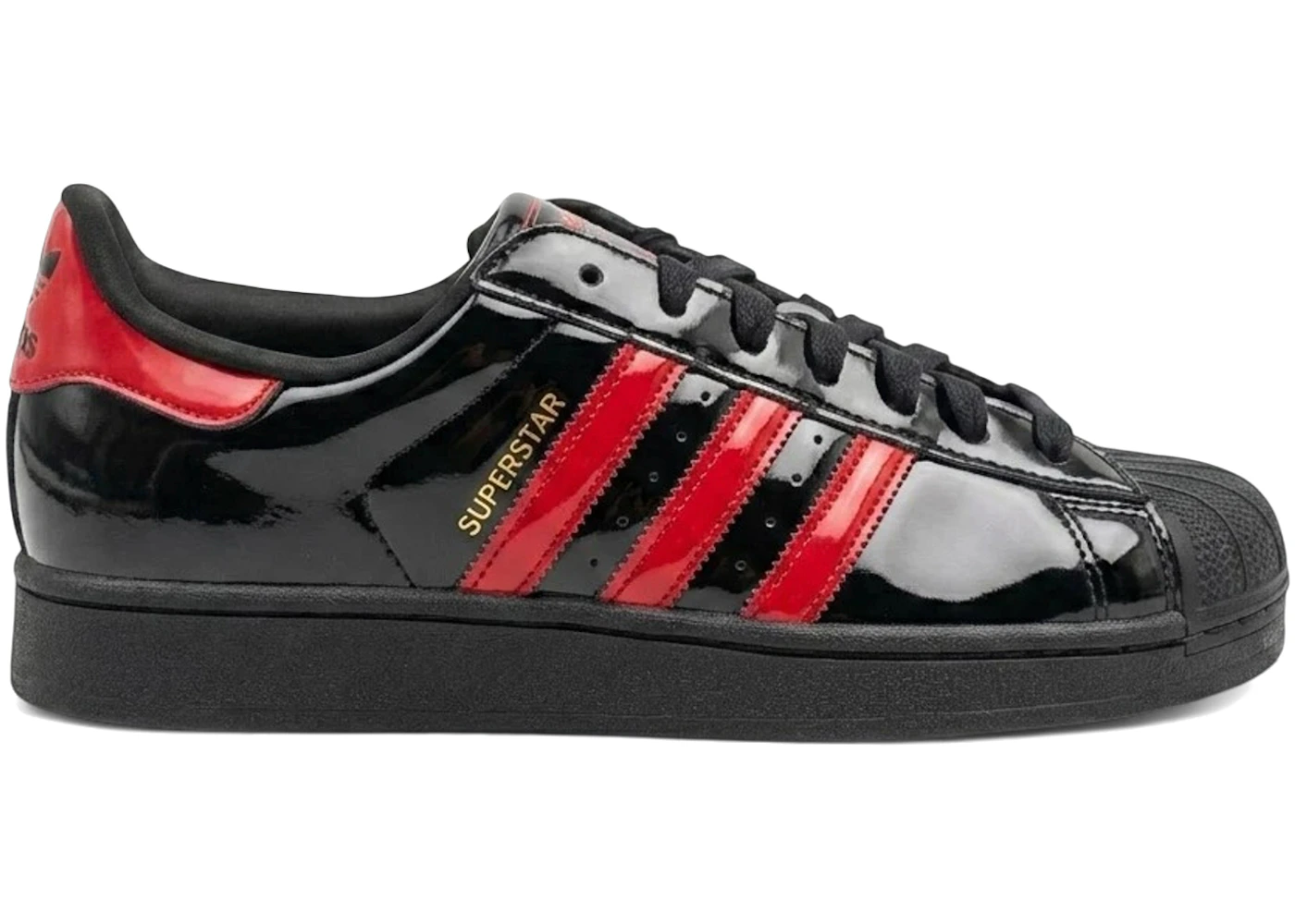adidas Superstar II Patent Black Red