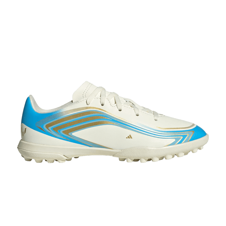 adidas F50 Messi Club TF Little Kid 'Ivory Semi Blue Burst'