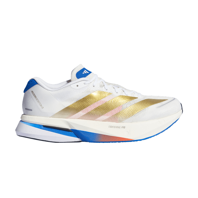 adidas Adizero Boston 13 'Footwear White Gold Metallic Royal Blue'