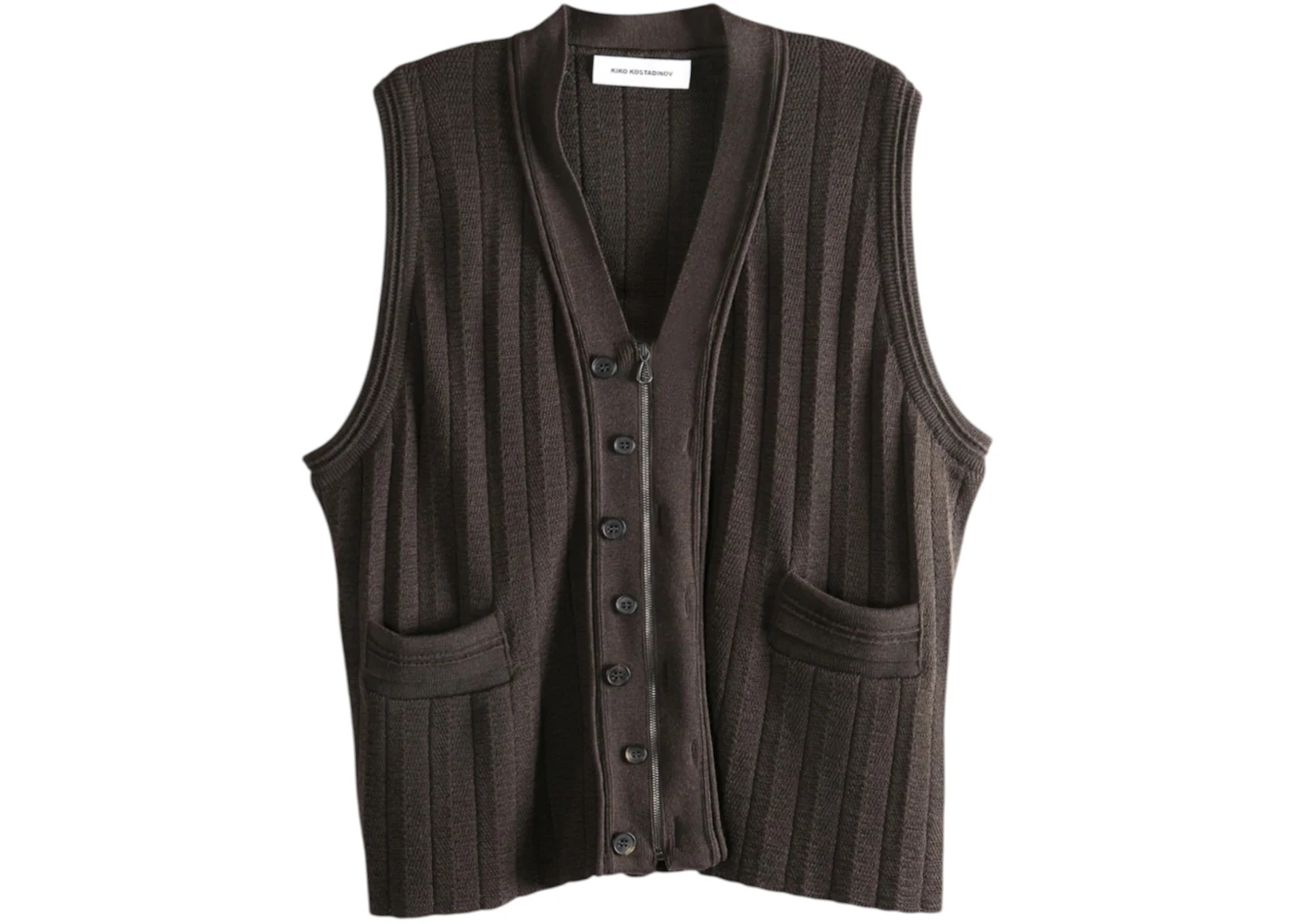 Kiko Kostadinov Fitz Knit Vest Maroon