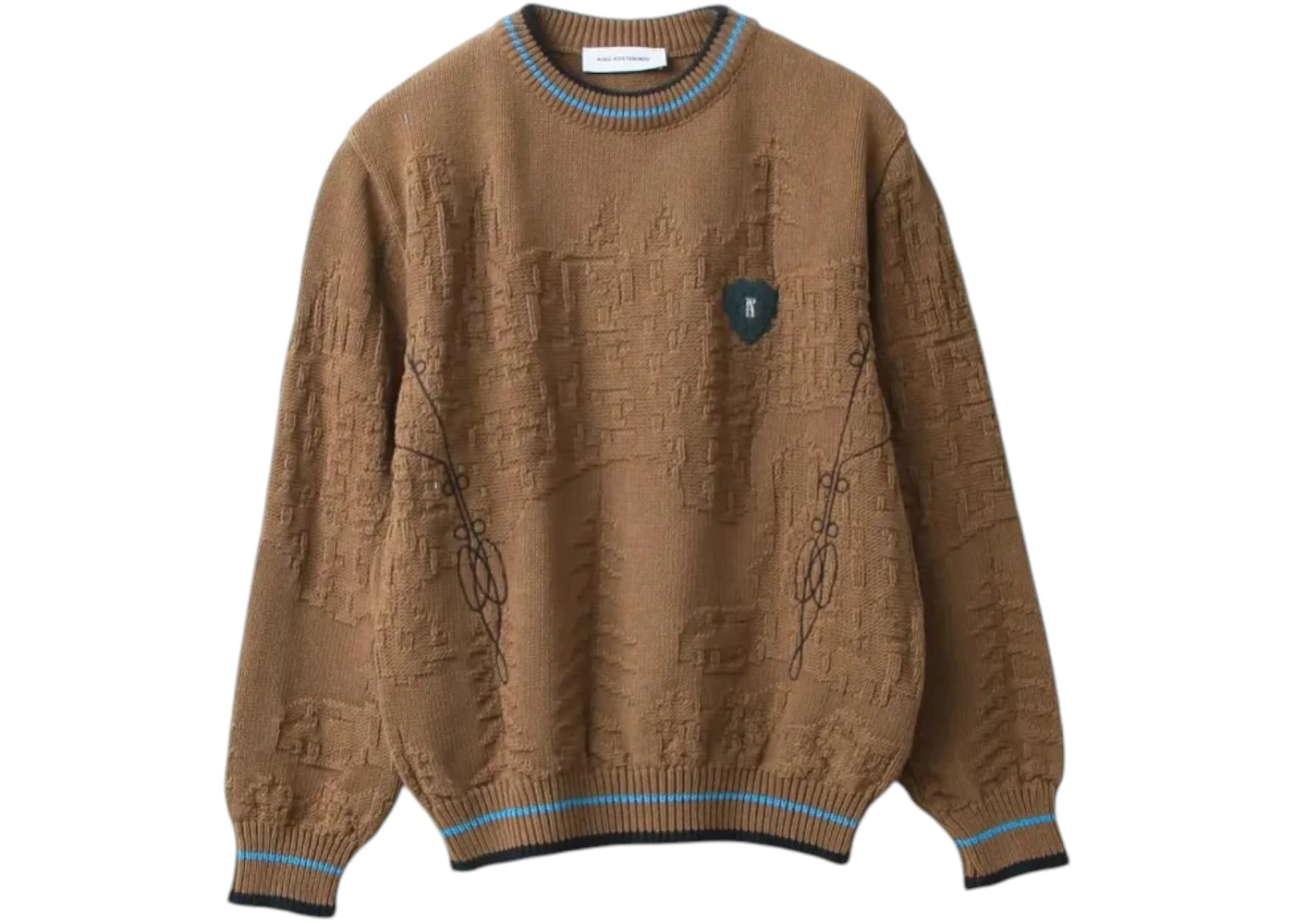 Kiko Kostadinov Fitz Sweater Russet Brown/Black/Cerulean