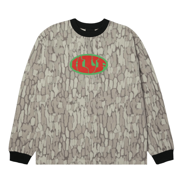 HUF Warped Camo Long-Sleeve Knit Top 'Muted Camo'