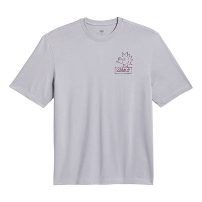 adidas Skateboarding x Mark Gonzales Not Amused T-Shirt Asia Sizng 'Halo Silver Shadow Red'