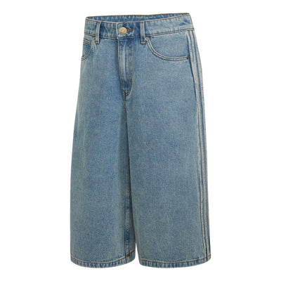 (WMNS) adidas Mid Rise Denim Jorts Asia Sizing 'Worn Blue Denim'