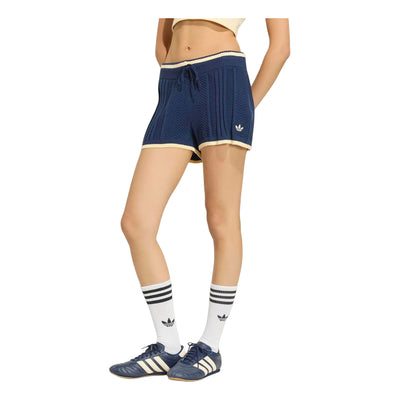 (WMNS) adidas Cable Knit Shorts Asia SIzing 'Night Indigo'