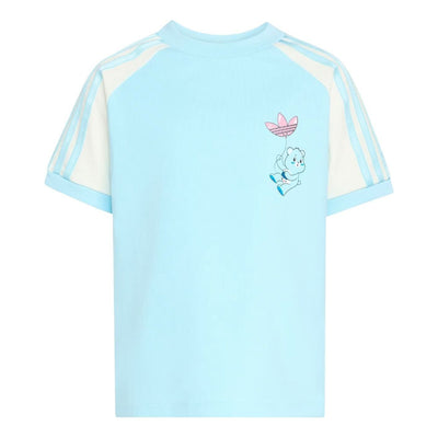(GS) adidas x Care Bears T-Shirt Asia Sizing 'Bliss Blue Off White'
