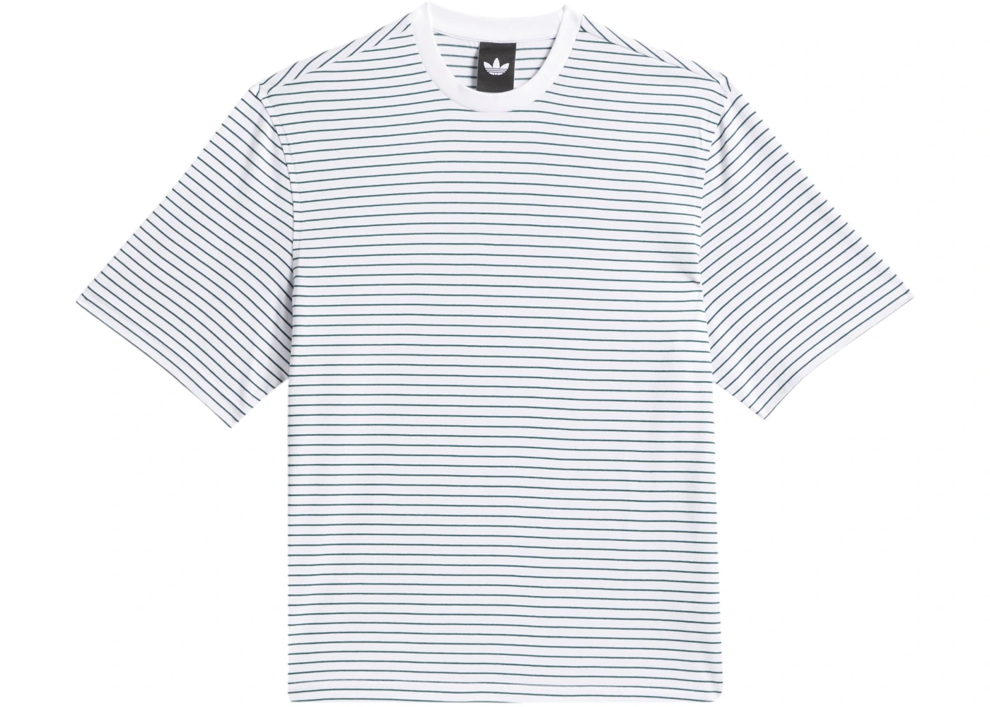 adidas Yarn Dye Tee White/Collegiate Green