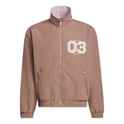 adidas Firebird Coach Jacket Asia Sizing 'Trace Brown Team Victory Red'