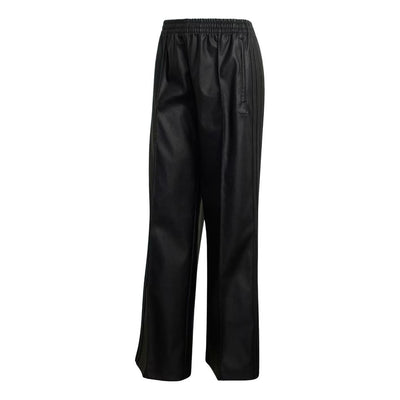 (WMNS) adidas Firebird Loose Pleather Pant Asia Sizing 'Black'