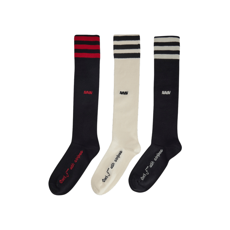Adidas x Avavav Socks 3 Pack 'Cream/Black/Black'