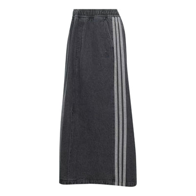 (WMNS) adidas Stadium Washed Denim Loose Fit Skirt Asia Sizing 'Black'