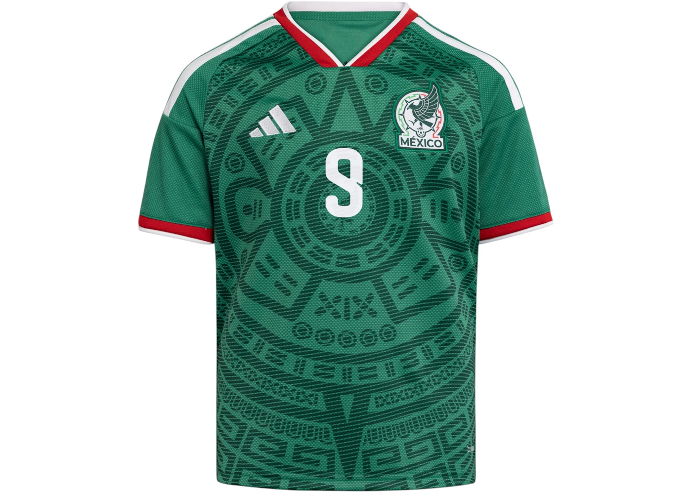 adidas Kids Mexico 26 Home Raul Jersey Bold Green