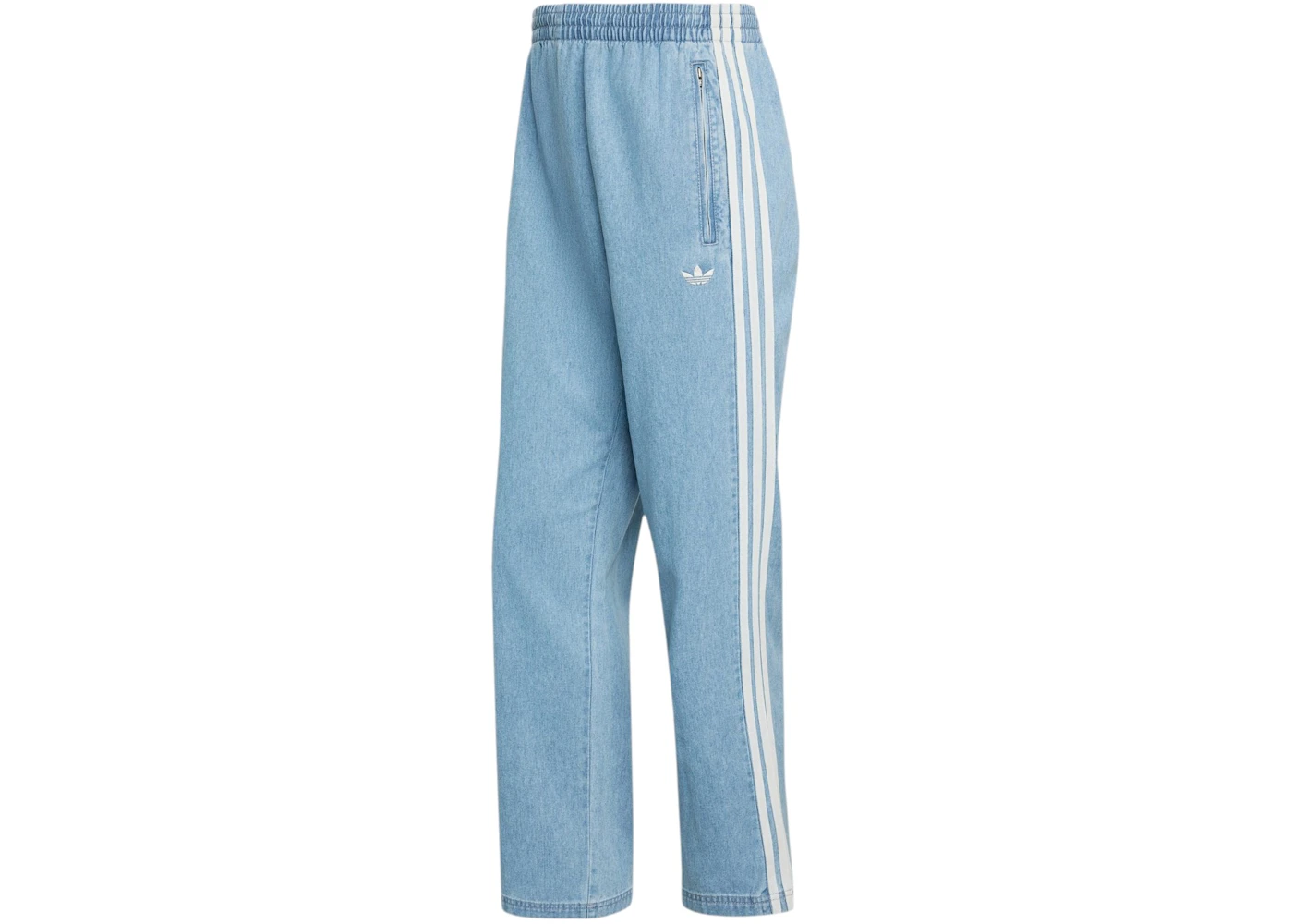 adidas Originals Summer Glow Denim Firebird Pants Light Blue