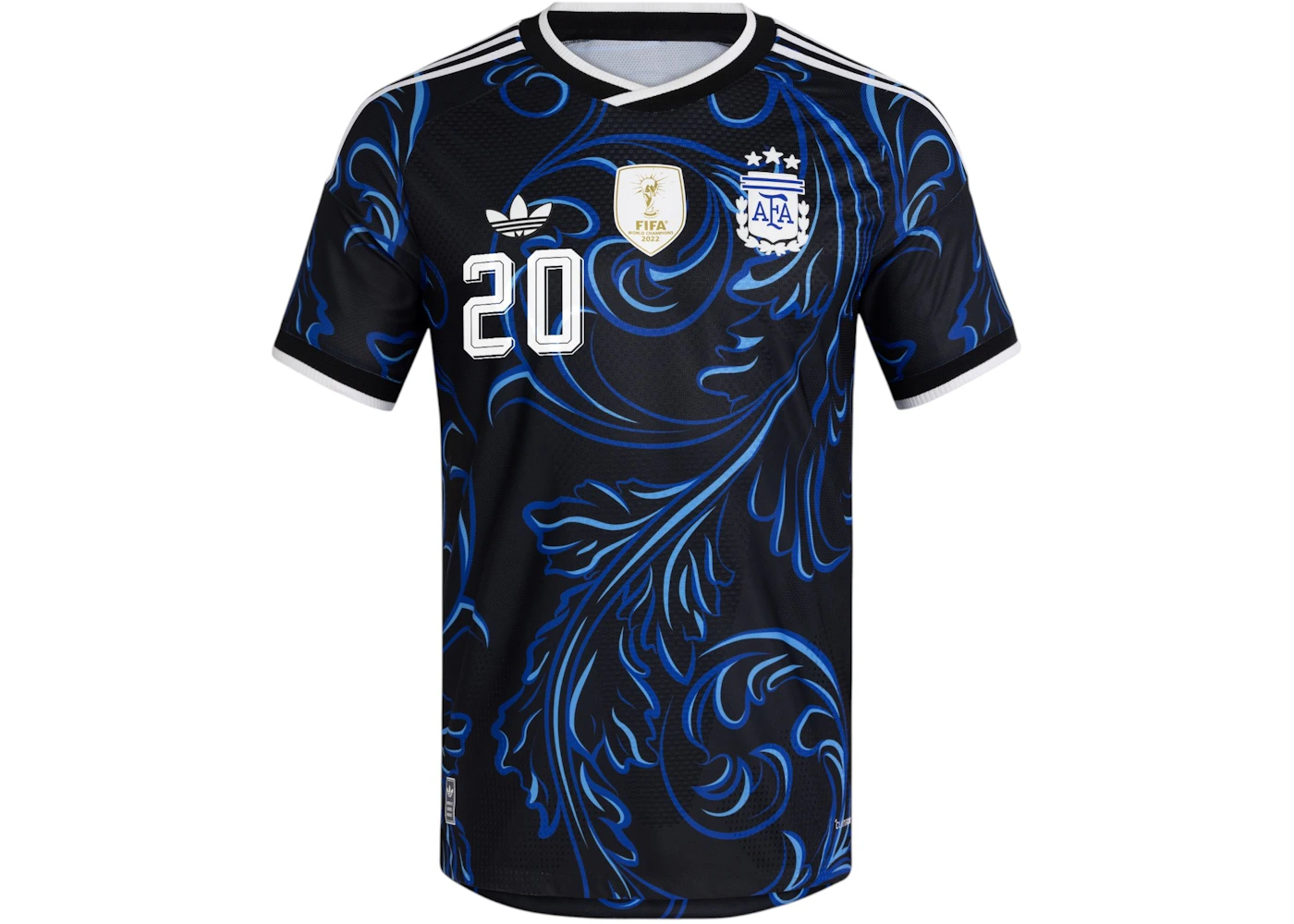 adidas Argentina 26 Away Authentic Mac Allister Jersey Black/Lucid Blue/Blue Burst