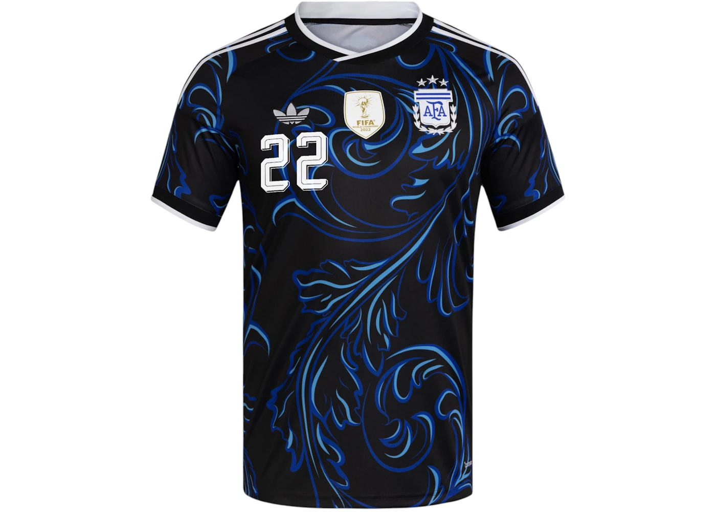 adidas Argentina 26 Away Martinez Jersey Black/Lucid Blue/Blue Burst