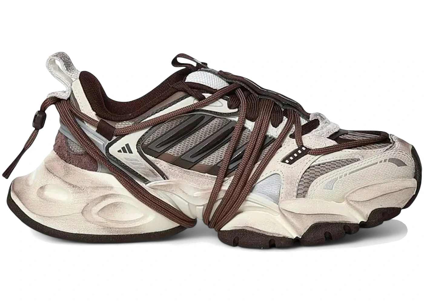 adidas XLG Runner Deluxe 2.0 Off White Aurora Coffee Trace Green Metallic