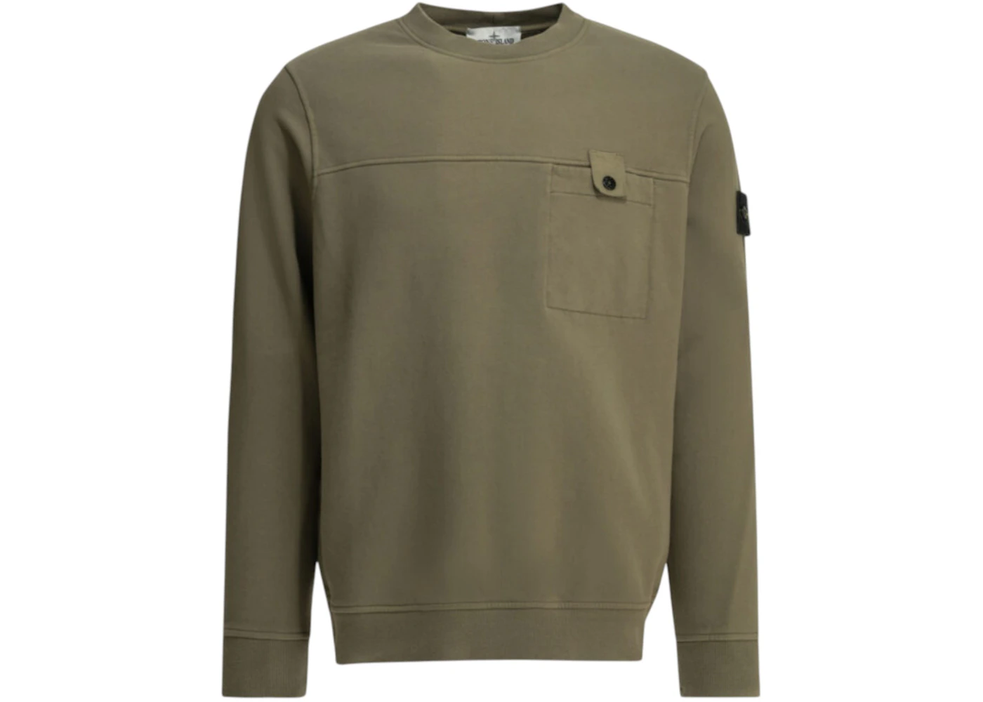 Stone Island Crewneck Logo Sweatshirt Green