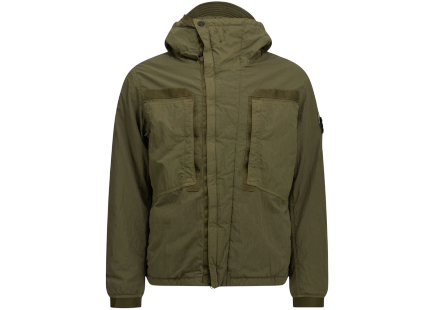 Stone Island Warp Rib Parka Jacket Green