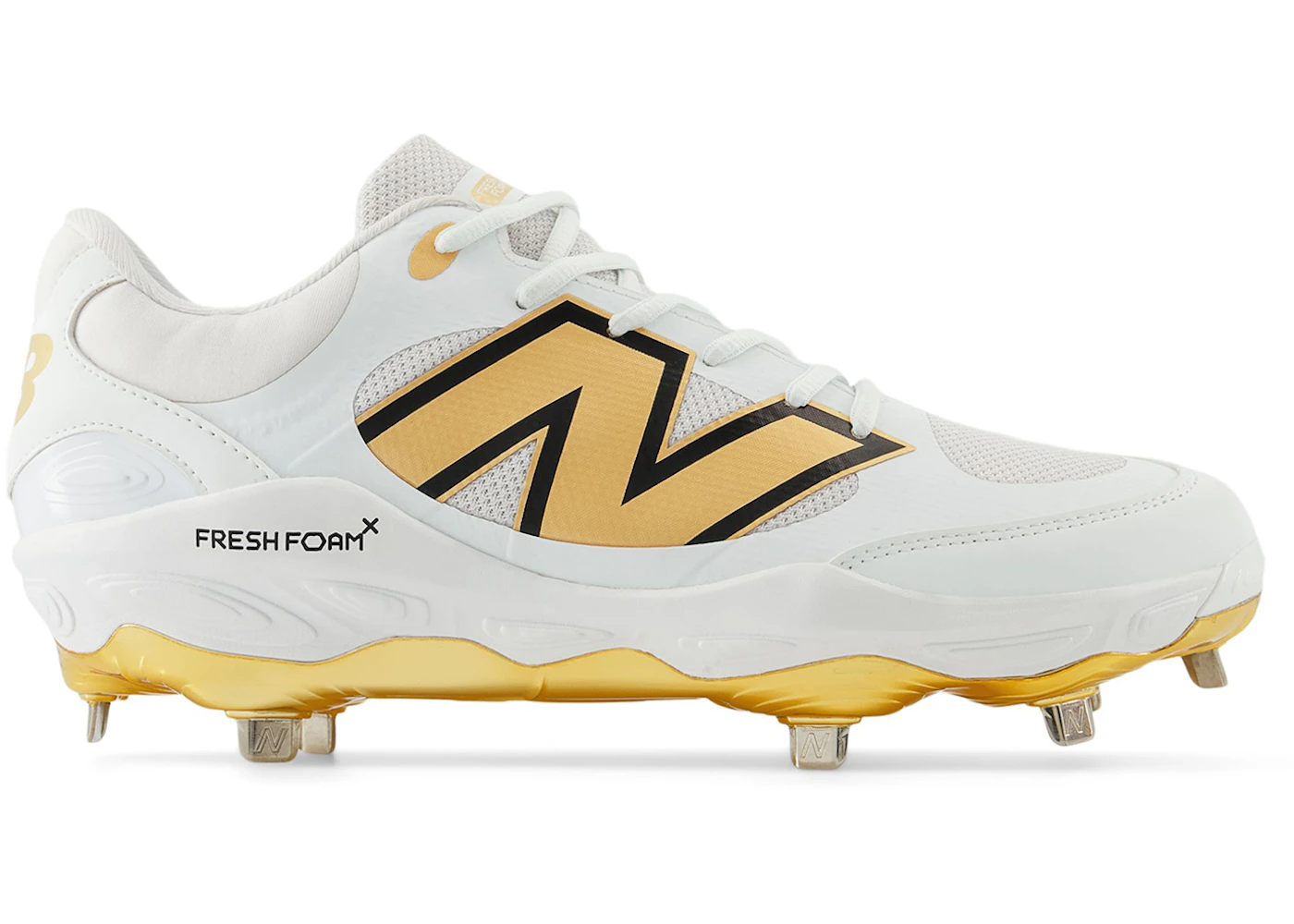 New Balance Fresh Foam 3000v7 White Metallic Gold Thunder