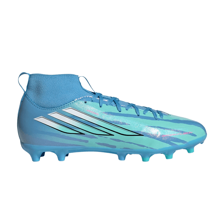 Trinity Rodman x adidas F50 Sparkfusion League Mid FG Big Kids 'Semi Blue Burst Lucid Pink'