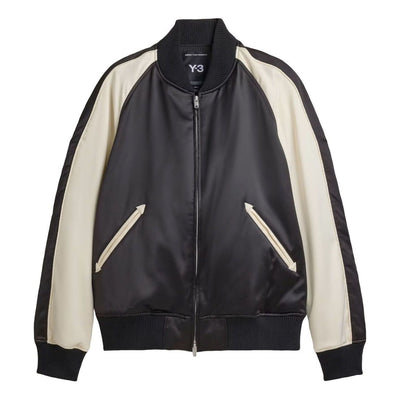 adidas x Y-3 Liquid Logo Satin Souvenir Jacket 'Black Cream White'