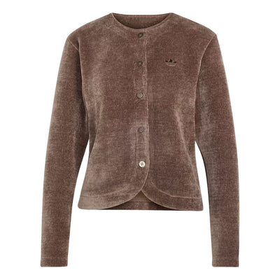 (WMNS) adidas Prem Ess Chenille Button Up Cardigan Asia Sizing 'Earth Strata'