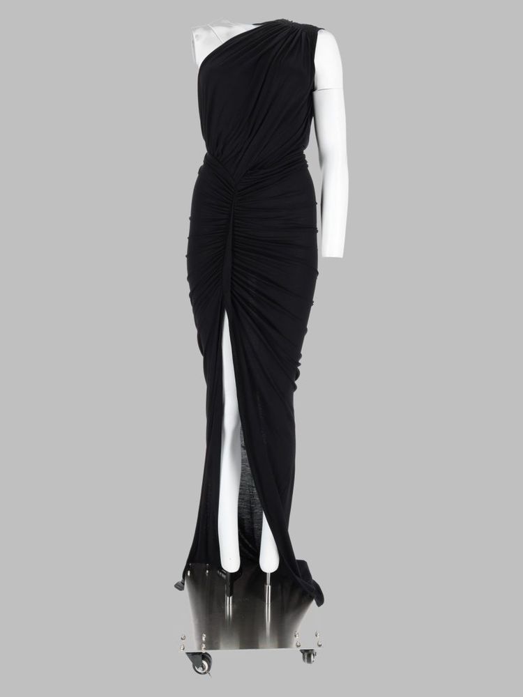 Rick Owens Lilies Ruched One-Shoulder Dress