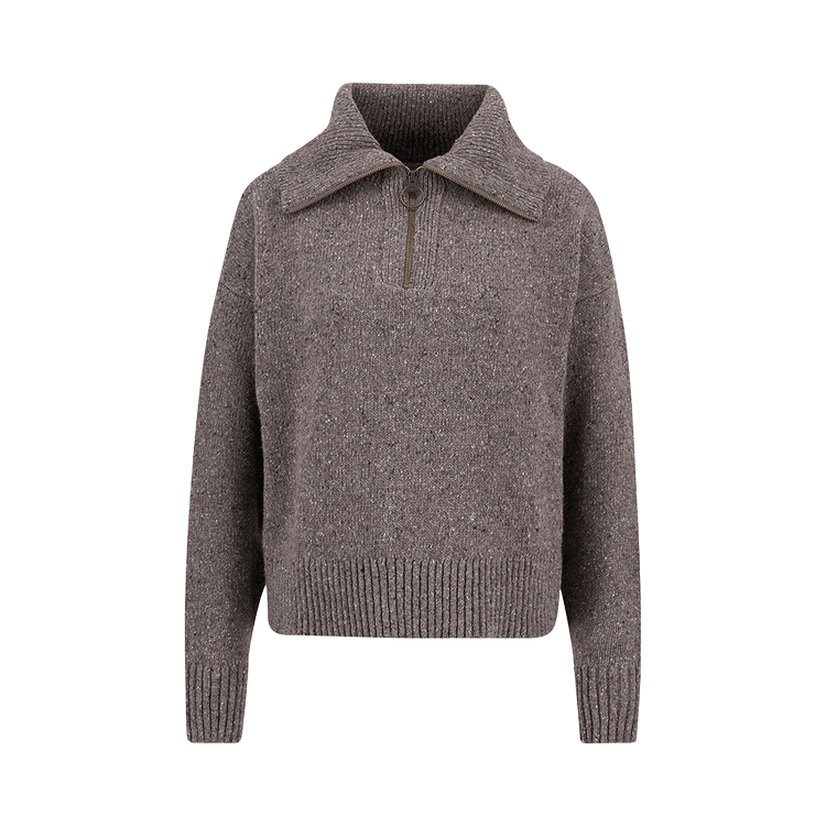 Barbour Lavensdale Half Zip Knitted Jumper 'Mink'
