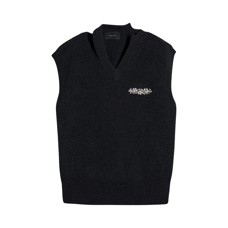 Simone Rocha Merino Seam Bite Vest W/ Emb 'Grey'