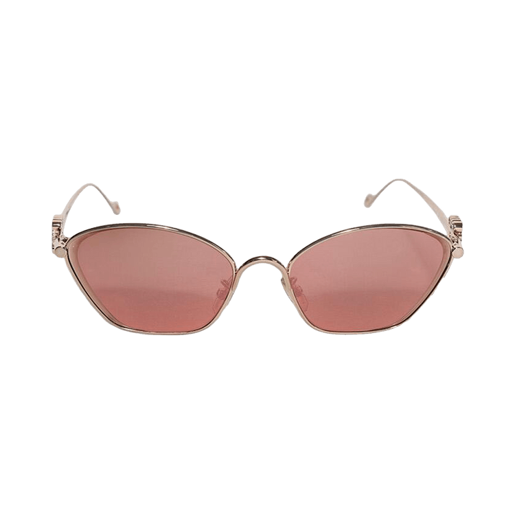Loewe Anagram Sunglasses 'Shiny Rose Gold/Bordeaux Mirror'