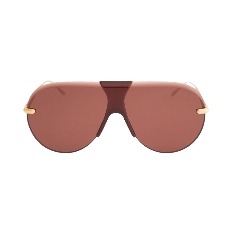 Loewe Slim Sunglasses 'Shiny Endura Gold/Bordeaux'