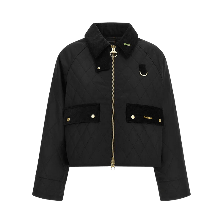 Barbour Icons Quilted Spey Wax Jacket 'Black/Classic'