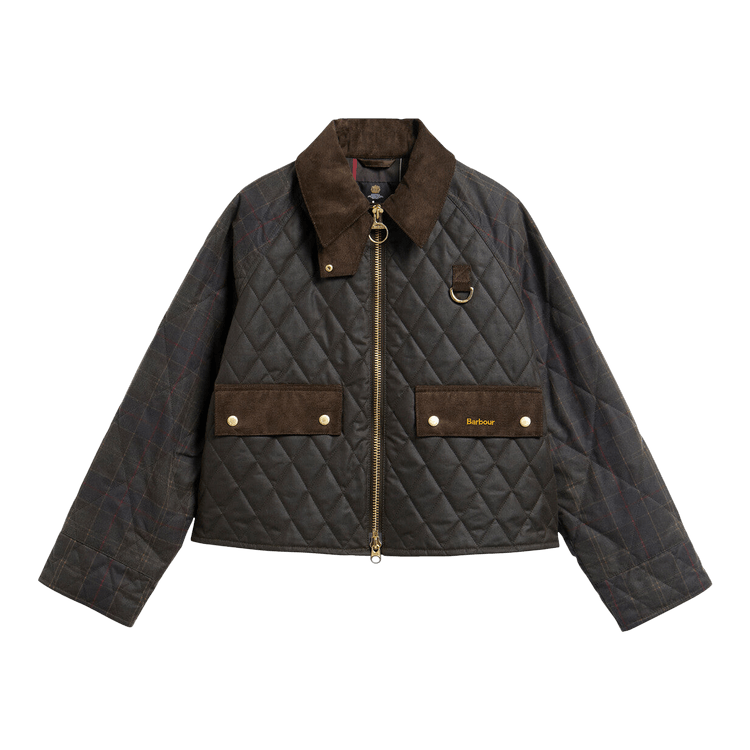 Barbour Tartan Reimagined Iconstar Quilted Spey Wax Jacket 'Olive/Classic'