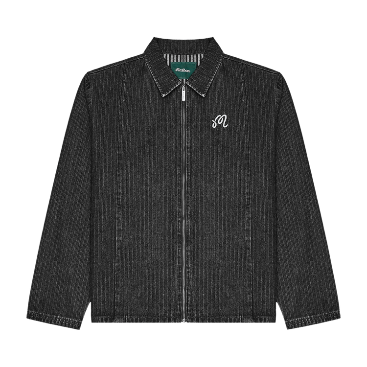 Malbon Foreman Denim Jacket 'Black Stone Washed'