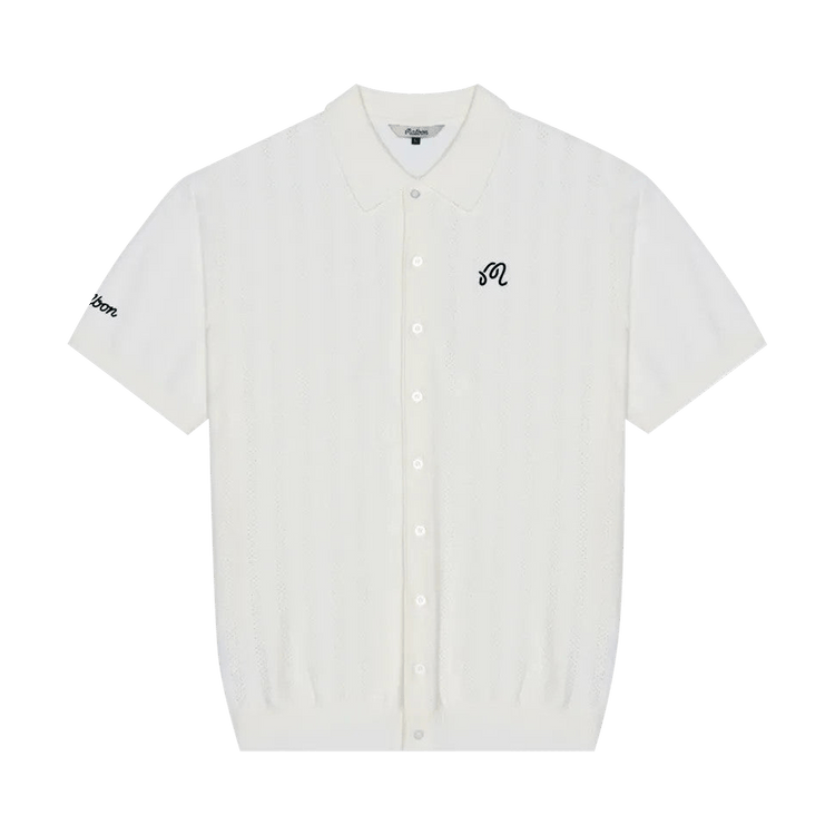 Malbon Crosscut Polo Shirt 'Ivory'
