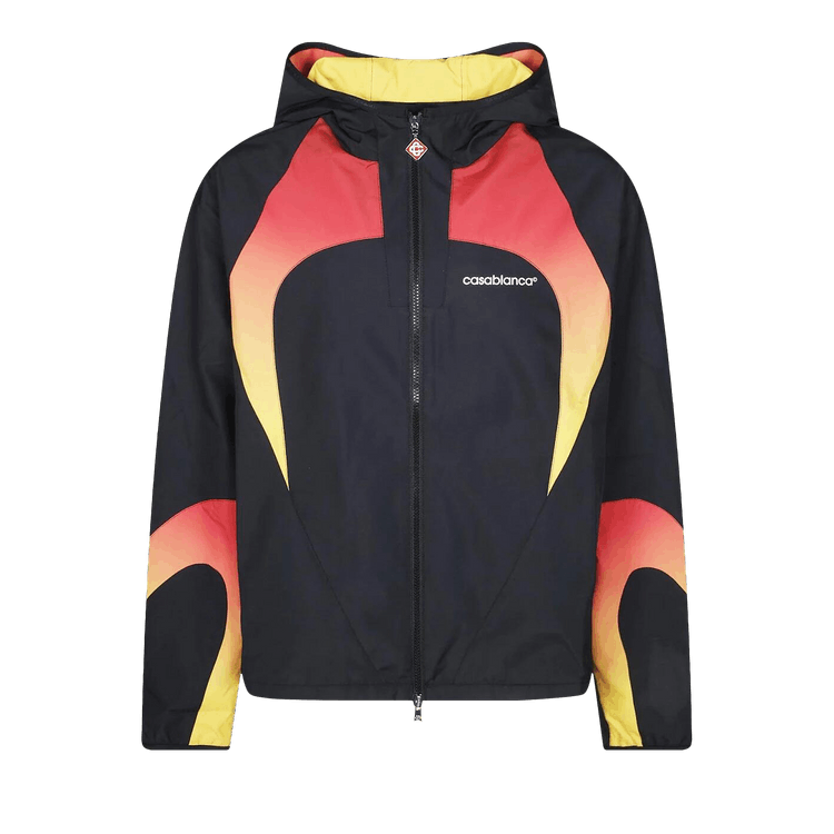 Casablanca Zip Up Hooded Jacket 'Black'
