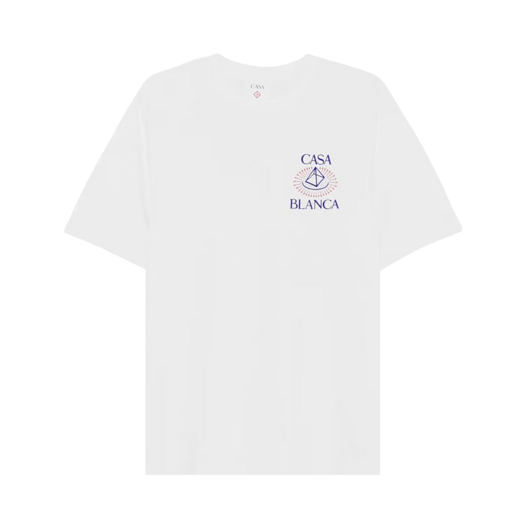 Casablanca Celestial Pyramid Flock Printed Classic T-Shirt 'White'