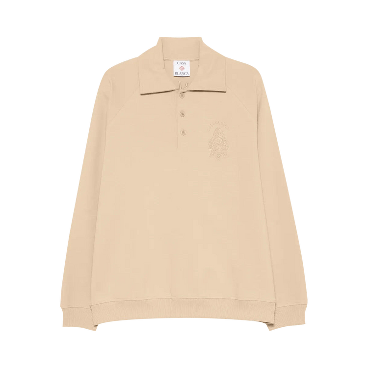 Casablanca Interlock Punto Collared Sweatshirt 'Beige'